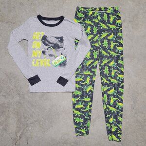 🛒 3/$20 Kids Children's Place Dinosaur Pajama Set Size 12